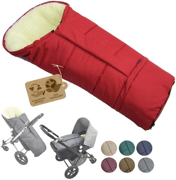 BambiniWelt by Rafael K. Fußsack Winterfußsack Fußsack für Kinderwagen Buggy mumienform Wolle MELIERT, universal für Kinderwagen, Buggy, Jogger, Schlitten