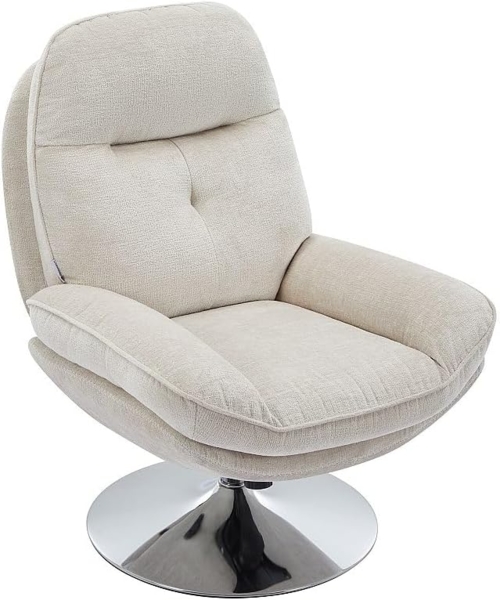 Vente-unique - Drehsessel - Strukturstoff - Beige - ILMACA