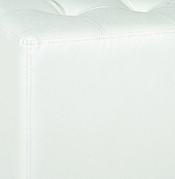 HAKU Möbel 30688 Hocker 40 x 40 x 42 cm, Chrom/weiß Bild 5