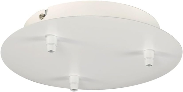 SLV No. 132611 Deckenrosette 3 Ausgänge rund weiss inkl. Zugentlastungen