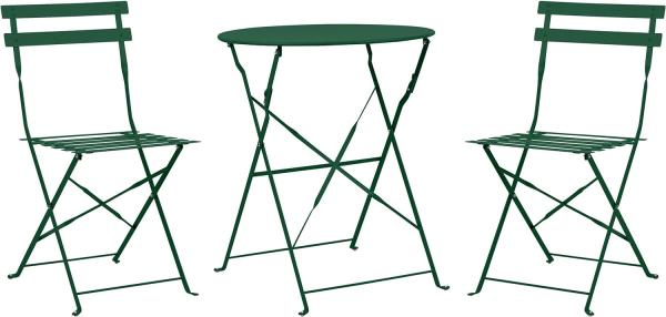 Bistro Set FIORI Metall Dunkelgrün Grün