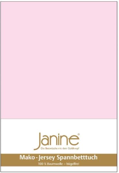 Janine Mako Jersey Spannbetttuch Bettlaken 140-160x200 cm OVP 5007 11 zartrosa