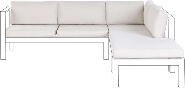 Outdoor Kissenbezug Set MESSINA Cremeweiß