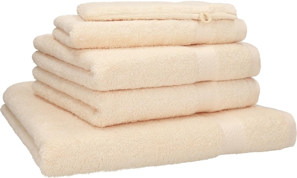 Betz Handtuch Set 5-TLG. Premium 1 Duschtuch 2 Handtücher 1 Gästetuch 1 Waschhandschuh, 100% Baumwolle