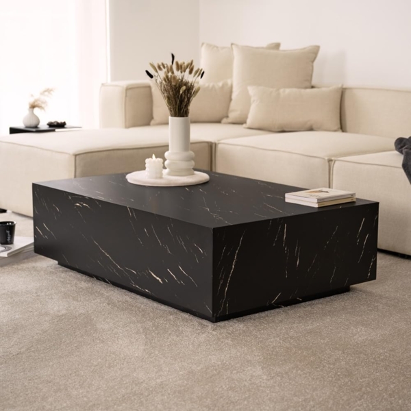 HOME DELUXE Couchtisch Marmor AMIRI XXL, Marmoroptik, Wohnzimmertisch, Beistelltisch