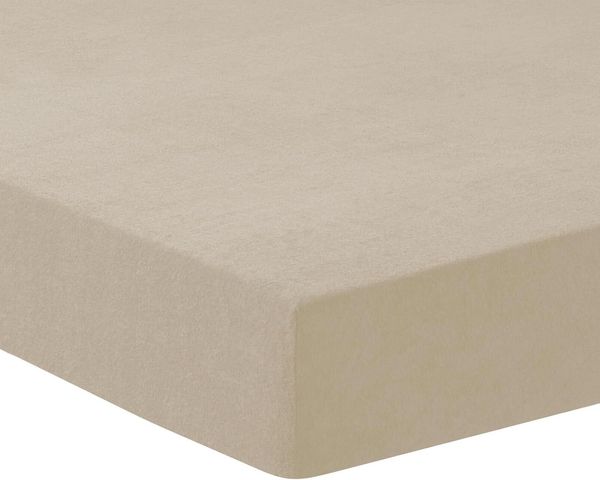 Traumschlaf Frottee Stretch Spannbettlaken|180x200 - 200x200 cm| taupe