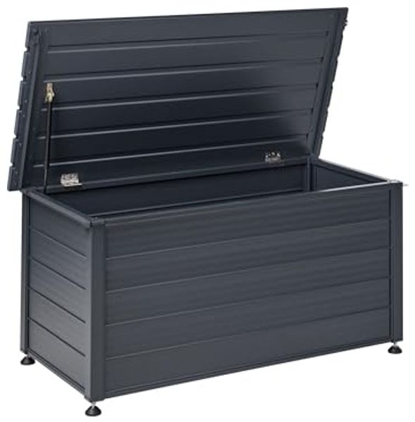 Aufbewahrungsbox CAMPALTO Metall 123 cm 60 cm Dunkelgrau