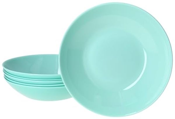 MamboCat Suppenteller MamboCat 6x Mint Suppenteller 420ml Ø 20,3 cm Glas Teller tief Salat