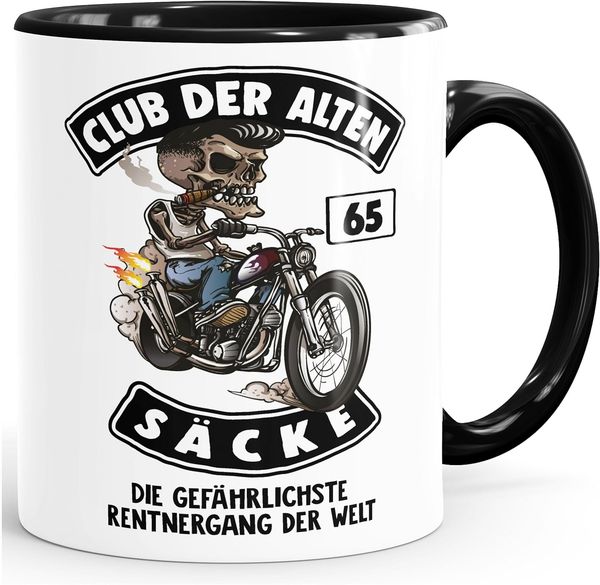 MoonWorks Tasse ''Kaffee-Tasse Club der alten Säcke Geschenk-Tüte Club der alten Säcke für Ältere Geburtstag Männer Moonworks''