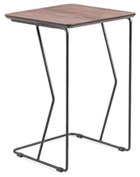 Hanah Home Elegant Walnut Nesting Table Set (3 Pieces) | 100% MDF with Metal Legs | Dimensions: 43x65 cm, 40x60 cm, 38x55 cm | Stylish & Functional for Modern Spaces Bild 7