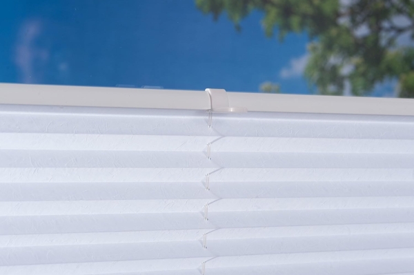 K-home Klemmfix-Plissee Weiß 50x130 cm (B x L) Lichtschutz +++ Moderne Crushed Optik +++ Bild 6