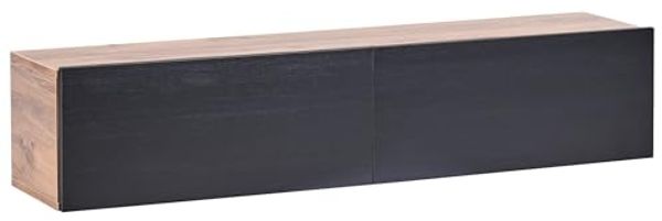 Wandmontierter TV-Schrank GLADSTONE Braun Schwarz