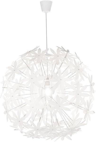 Hängeleuchte, Blüten Design, weiß, 60 cm