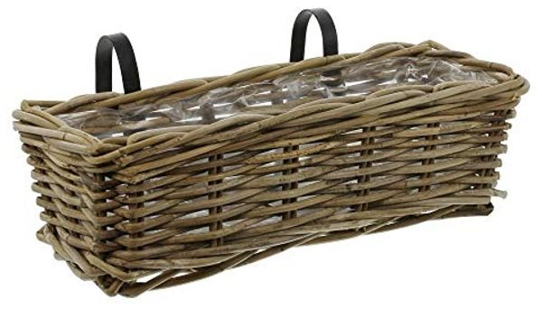 Balkonpflanzer Rattan mittel Blumenkasten Pflanzkorb Pflanzschale Blumentopf
