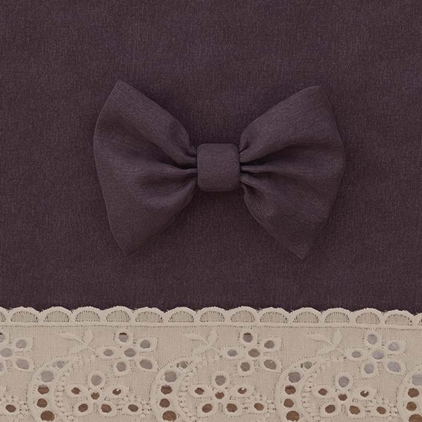 PETTI Artigiani Italiani - Tischläufer, Küchenläufer, Elegante Tischläufer, einfarbig, mit Rüschen aus Spitze und Schleifen, Tischläufer aus Baumwolle, Tischläufer 40x140 cm, 100% Made in Italy Bild 3