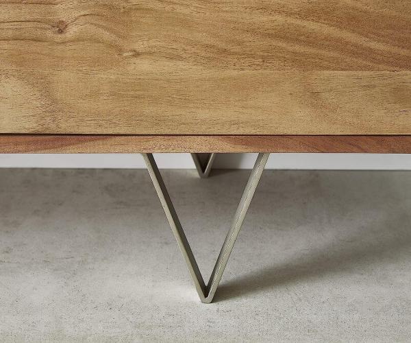 TV-Board Stonegrace Natur 220 x 35 x 45 cm Akazie 4 Türen Baumkante Bild 5