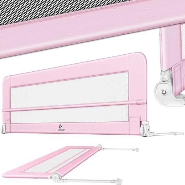 KESSER® Bettschutzgitter für Kinder, Rosa, 100cm
