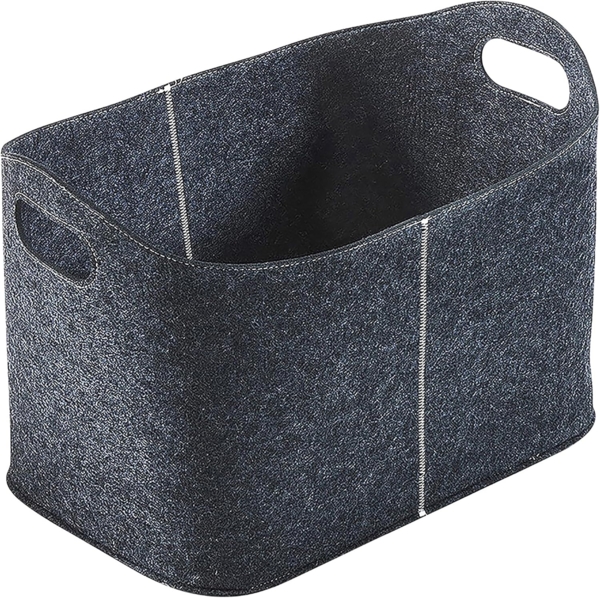 Kobolo Kaminholzkorb Allzweckkorb - mit Grifflöchern - Filz dunkelgrau (ohne Deckel)