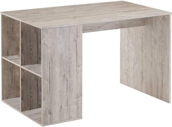 FMD Möbel - GENT - Schreibtisch mit Regal - melaminharzbeschichtete Spanplatte - Sandeiche Nb - 117 x 75 x 73cm