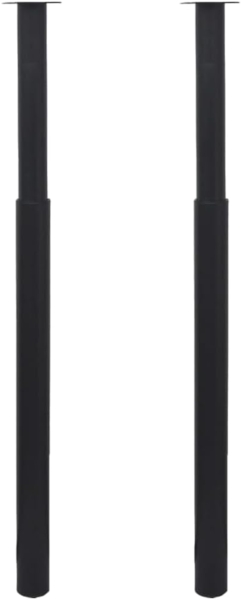 2 x Teleskopfuß Tischfuß Stützfuß Tischbein Schwarz 710 mm-1100 mm 242153