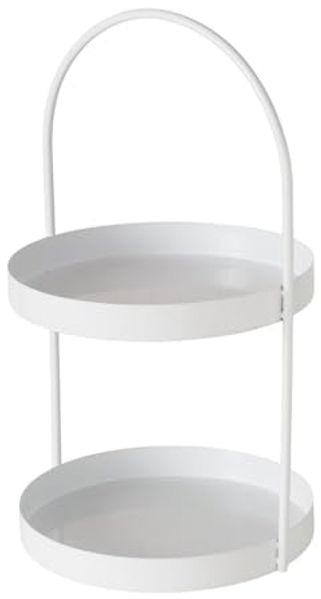 BOLTZE GRUPPE GmbH Etagere JOKO, H 44,5 cm, Weiß, pulverbeschichtet, Eisen, (1-tlg), mit 2 Etagen und Tragegriff