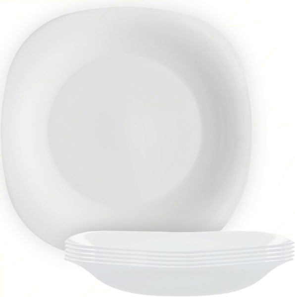 24x Teller Weiß Tief Servierplatte Essen Speisen Untersetzer Geschirr Tisch Neu