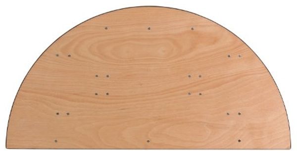 Flash Furniture Furman 1,52 m Halbrunder Allanlass-Holz-Klapptisch, zusammenklappbar, tragbar, halbrund, Banketttisch mit Holzplatte, Natur/Schwarz Bild 5