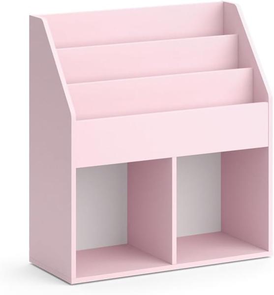 Vicco Kinderbücherregal Luigi 72 x 79 cm, Rosa, Kinderzimmerregal, offene Fächer