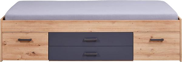 Bett Funktionsbett LIORA 90x200 cm Optik Artisan Eiche Anthrazit