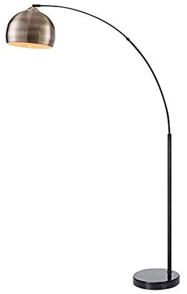 Teamson Home Bogenlampe Stehlampe Bogenleuchte aus Metall gelb 173x11x32 cm