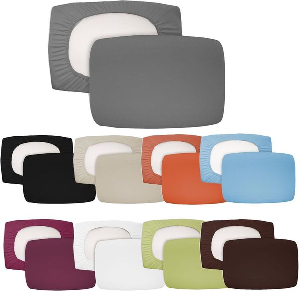 Mojawo Jugendbettwäsche 2er Pack Spannbezug Bezug für Nackenkissen Kissen Baumwolle 40x60cm