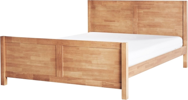 Bett mit Lattenrost Holz CHAMPAGNAT 160 x 200 cm Hellbraun