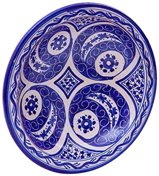 Biscottini, 5 x 32,5 x 9,5 cm | marokkanische Handwerkskeramikplatte | Küchendekoration | handbemalte dekorative Teller, 32,5 x 32,5 x 9,5