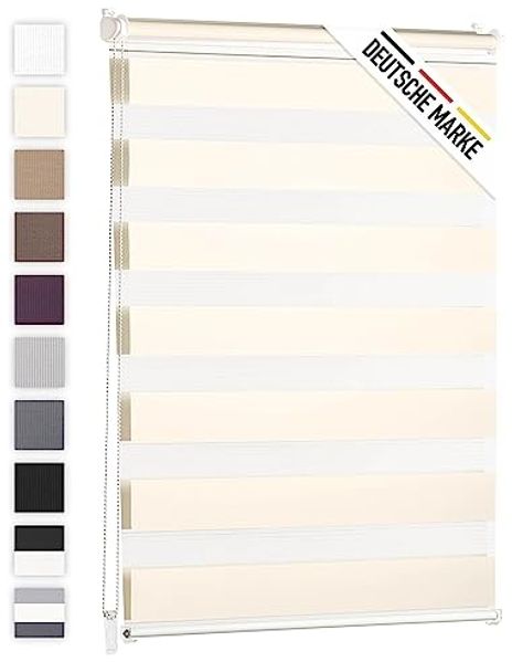 Doppelrollo Klemmfix Rollo, Rollos für Fenster ohne Bohren, Blumtal, Klemmfix, für Fenster & Türen, in verschiedenen Farben und Größen