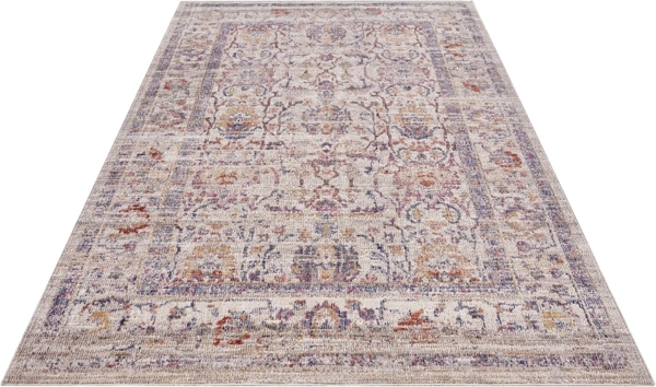 Nouristan Luxor In- & Outdoor Teppich Orient – Orientalischer Flachgewebe Vintage Used Look Waschbar Wetterfest & UV-beständig für Balkon, Terrasse, Garten, Wohnzimmer – Creme Multicolor, 190x280 cm Bild 6