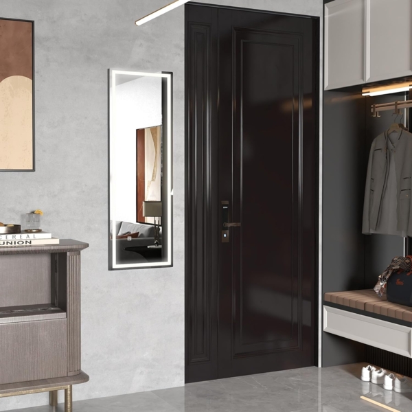 HOMCOM Wandspiegel 120 x 40 cm Ganzkörperspiegel mit LED-Beleuchtung (Hängespiegel, 1-St, Ganzkörperspiegel), mit Touch-Schalter, Memory-Funktion, für Schlafzimmer, Badezimmer