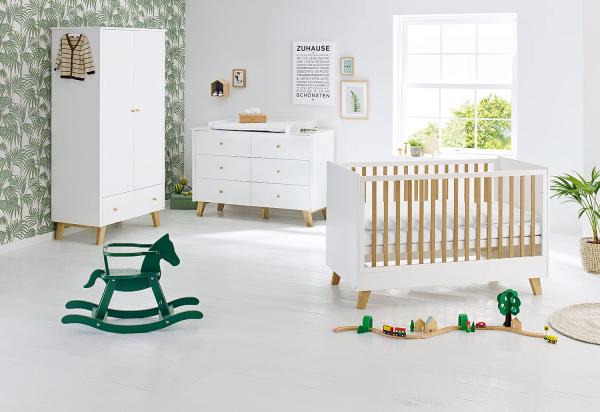 Pinolino 'Pan' 3-tlg. Babyzimmer-Set weiß, breit