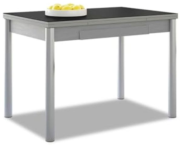 ASTIMESA Alas Flügel Küchentisch, Metall, schwarz, 90x50 cm