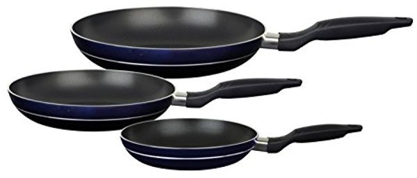 GSW Pfannen-Set Temptura, Aluminium (Set, 3-tlg, 1x Pfanne 20cm, 24cm, 28cm), mehrfache, pflegeleichte Antihaft-Versiegelung, Induktion