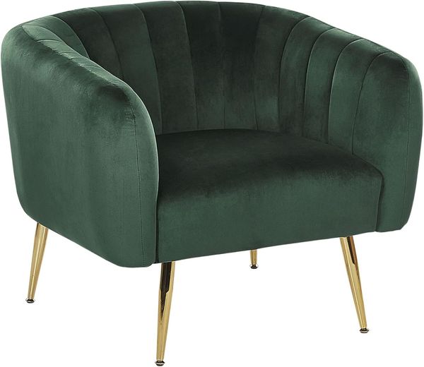 Sessel Samtstoff grün LACONIA