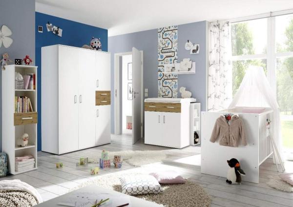 Storado 'Sienna' 7-tlg. Babyzimmer-Set weiß matt/asteiche Bild 2