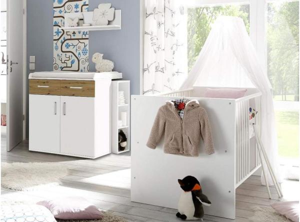 Storado 'Sienna' 7-tlg. Babyzimmer-Set weiß matt/asteiche Bild 3