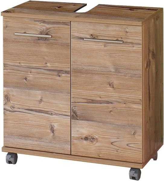 Schildmeyer Waschbeckenunterschrank 119932 Isola, 60x32. 5x63. 5 cm, silberfichte Dekor