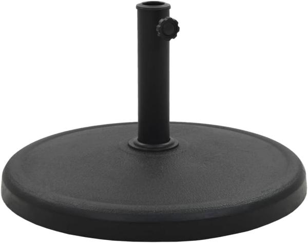 vidaXL Sonnenschirmfuß Rund 19 kg Schwarz Polyharz 45197