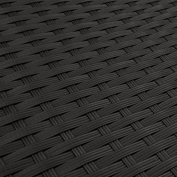 vidaXL 5-tlg. Garten-Sofagarnitur mit Kissen Schwarz Poly Rattan 3252422 Bild 9