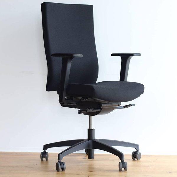 Dauphin @Just motionflex AJ 3661, Bürostuhl mit hoher Vollpolster Rückenlehne, individuell anpassbar, Deutscher Hersteller (schwarz)