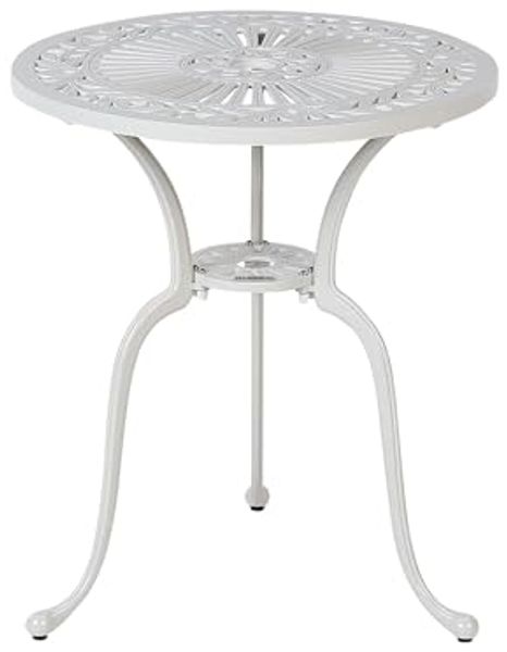 Beliani 'DASCIO' Gartentisch, Metall weiß, 61x61x71 cm