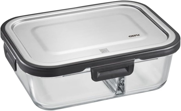 Gefu Milo Frischhaltedose rechteckig geteilt klein