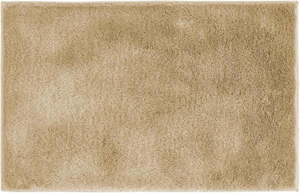 andiamo Badematte rutschfest Florida - Badezimmerteppich weich und flauschig - Badteppich rutschfest waschbar Duschvorleger Badvorleger für Badezimmer 60 x 100 cm Taupe