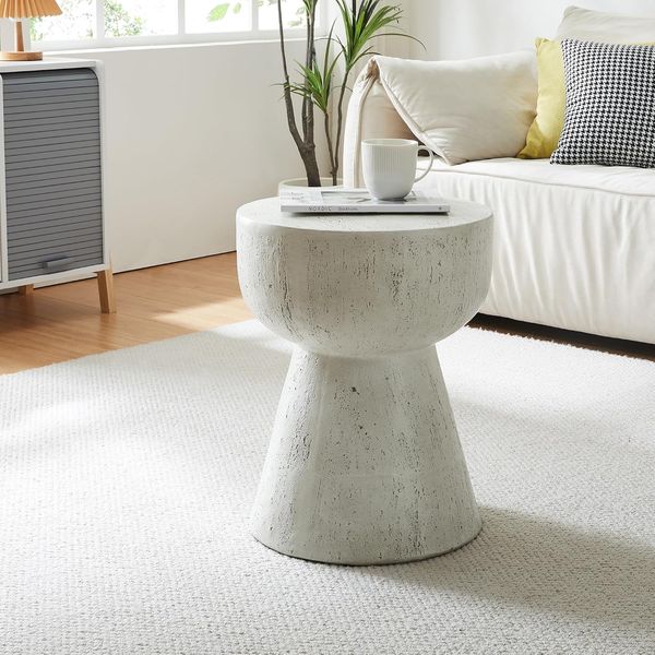 Beistelltisch Oulvepijanse 51xØ40 cm Weiß [en. casa]